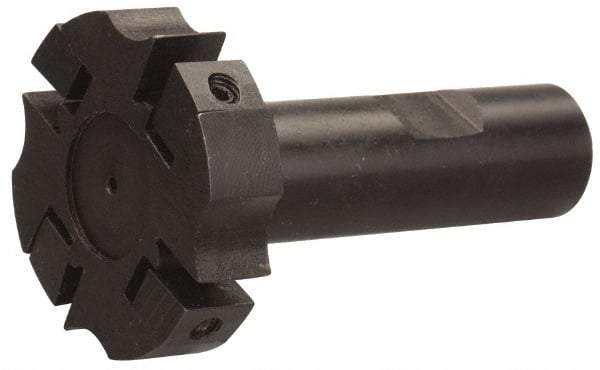 APT - Shank Connection, 0.982" Cutting Width, 15/16" Depth of Cut, 3" Cutter Diam, 4 Tooth Indexable Slotting Cutter - 1" Shank Diam, SM34 Toolholder, CTA 8 Insert, Right Hand Cutting Direction - Americas Industrial Supply