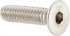 Value Collection - 1/4-20 UNC Hex Socket Drive, 82° Flat Screw - Grade 316 Stainless Steel, 1" OAL - Americas Industrial Supply