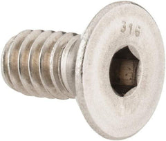 Value Collection - 1/4-20 UNC Hex Socket Drive, 82° Flat Screw - Grade 316 Stainless Steel, 1/2" OAL - Americas Industrial Supply