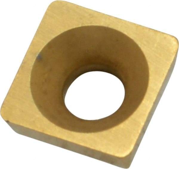 Interstate - SPEB322 Grade TCN55 Carbide Milling Insert - TiN Finish, 1/8" Thick, 3/8" Inscribed Circle, 1/32" Corner Radius - Americas Industrial Supply