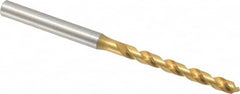 OSG - #14 120° Vanadium High Speed Steel Jobber Drill - TiN Finish, Right Hand Cut, Spiral Flute, Straight Shank, 91mm OAL, Standard Point - Americas Industrial Supply
