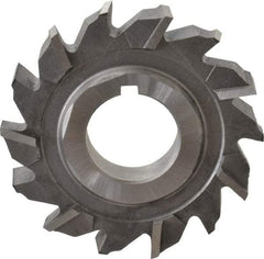 Made in USA - 2-1/8" Diam x 3/8" Width of Cut, 14 Teeth, High Speed Steel Side Milling Cutter - Staggered Teeth, Uncoated - Americas Industrial Supply