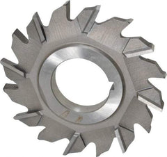 Made in USA - 2-1/2" Diam x 1/4" Width of Cut, 16 Teeth, High Speed Steel Side Milling Cutter - Staggered Teeth, Uncoated - Americas Industrial Supply