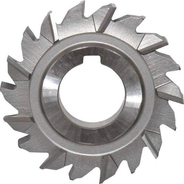 Made in USA - 2-3/4" Diam x 3/8" Width of Cut, 18 Teeth, High Speed Steel Side Milling Cutter - Staggered Teeth, Uncoated - Americas Industrial Supply