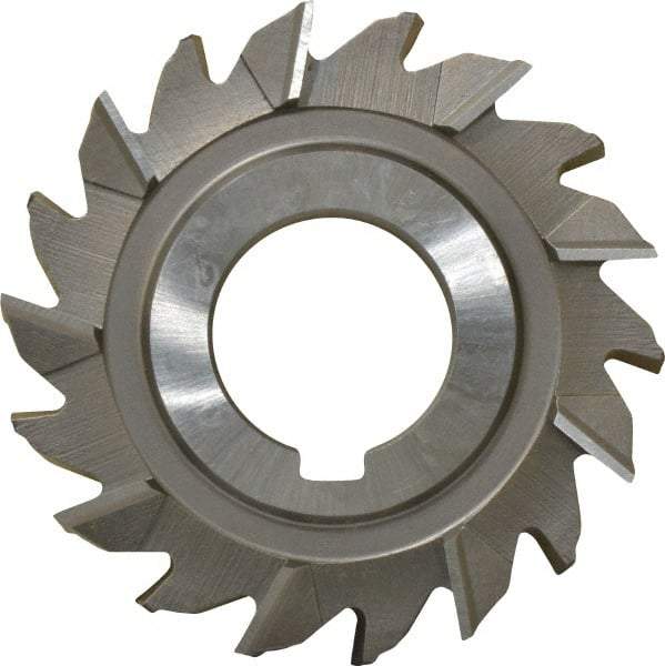 Made in USA - 2-3/4" Diam x 7/16" Width of Cut, 18 Teeth, High Speed Steel Side Milling Cutter - Staggered Teeth, Uncoated - Americas Industrial Supply