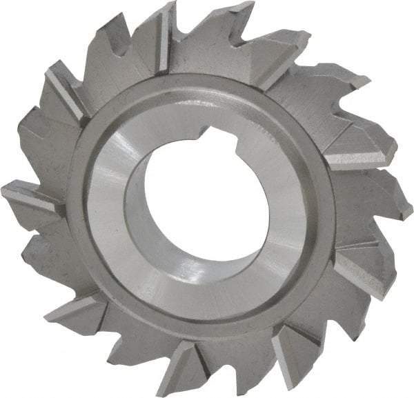 Made in USA - 2-3/4" Diam x 1/2" Width of Cut, 18 Teeth, High Speed Steel Side Milling Cutter - Staggered Teeth, Uncoated - Americas Industrial Supply