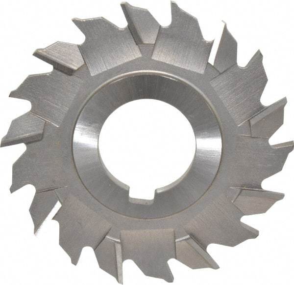 Made in USA - 3" Diam x 3/16" Width of Cut, 18 Teeth, High Speed Steel Side Milling Cutter - Staggered Teeth, Uncoated - Americas Industrial Supply