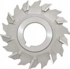 Made in USA - 3" Diam x 1/4" Width of Cut, 18 Teeth, High Speed Steel Side Milling Cutter - Staggered Teeth, Uncoated - Americas Industrial Supply