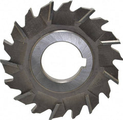 Made in USA - 3" Diam x 9/32" Width of Cut, 18 Teeth, High Speed Steel Side Milling Cutter - Staggered Teeth, Uncoated - Americas Industrial Supply