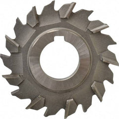 Made in USA - 3" Diam x 5/16" Width of Cut, 18 Teeth, High Speed Steel Side Milling Cutter - Staggered Teeth, Uncoated - Americas Industrial Supply