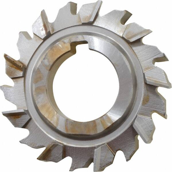 Made in USA - 3" Diam x 9/16" Width of Cut, 18 Teeth, High Speed Steel Side Milling Cutter - Staggered Teeth, Uncoated - Americas Industrial Supply