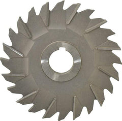 Made in USA - 5" Diam x 5/16" Width of Cut, 24 Teeth, High Speed Steel Side Milling Cutter - Staggered Teeth, Uncoated - Americas Industrial Supply