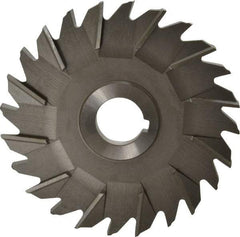 Made in USA - 5" Diam x 3/8" Width of Cut, 24 Teeth, High Speed Steel Side Milling Cutter - Staggered Teeth, Uncoated - Americas Industrial Supply