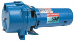 Goulds Pumps - 230 Volt, 13.9 Amp, 1 Phase, 2 HP, Self Priming Centrifugal Pump - 48J Frame, 1-1/2 Inch Inlet, 87 Max GPM, ODP Motor, Cast Iron Housing, Noryl Impeller, 106 Ft. Shut Off, Carbon Ceramic Mechanical Seal - Americas Industrial Supply