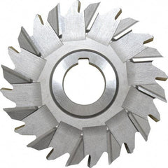 Made in USA - 5" Diam x 3/4" Width of Cut, 24 Teeth, High Speed Steel Side Milling Cutter - Staggered Teeth, Uncoated - Americas Industrial Supply