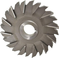 Made in USA - 6" Diam x 3/4" Width of Cut, 24 Teeth, High Speed Steel Side Milling Cutter - Staggered Teeth, Uncoated - Americas Industrial Supply