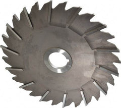 Made in USA - 8" Diam x 1/4" Width of Cut, 28 Teeth, High Speed Steel Side Milling Cutter - Staggered Teeth, Uncoated - Americas Industrial Supply