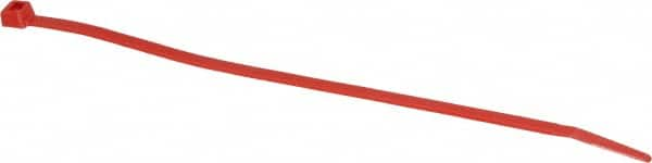 Made in USA - 7.562 Inch Long x 0.18 Inch Wide x 1-7/8 Inch Bundle Diameter, Red, Nylon Standard Cable Tie - 50 Lb. Strength, 0.052 Inch Thick - Americas Industrial Supply