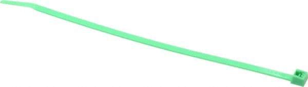Made in USA - 7.562 Inch Long x 0.18 Inch Wide x 1-7/8 Inch Bundle Diameter, Green, Nylon Standard Cable Tie - 50 Lb. Strength, 0.052 Inch Thick - Americas Industrial Supply