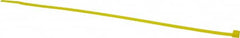 Made in USA - 8-7/8" Long Yellow Nylon Standard Cable Tie - 40 Lb Tensile Strength, 1.24mm Thick, 4" Max Bundle Diam - Americas Industrial Supply