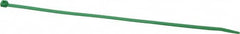 Made in USA - 8-7/8" Long Green Nylon Standard Cable Tie - 40 Lb Tensile Strength, 1.24mm Thick, 1-3/4" Max Bundle Diam - Americas Industrial Supply