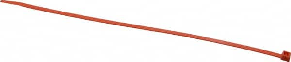 Made in USA - 11-1/4" Long Orange Nylon Standard Cable Tie - 50 Lb Tensile Strength, 1.32mm Thick, 3" Max Bundle Diam - Americas Industrial Supply