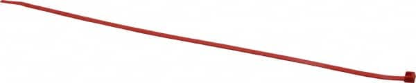 Made in USA - 14-1/4" Long Red Nylon Standard Cable Tie - 50 Lb Tensile Strength, 1.32mm Thick, 4" Max Bundle Diam - Americas Industrial Supply