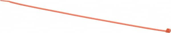 Made in USA - 14-1/4" Long Orange Nylon Standard Cable Tie - 50 Lb Tensile Strength, 1.32mm Thick, 4" Max Bundle Diam - Americas Industrial Supply