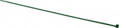 Made in USA - 14-1/4" Long Green Nylon Standard Cable Tie - 50 Lb Tensile Strength, 1.32mm Thick, 8" Max Bundle Diam - Americas Industrial Supply