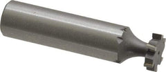Made in USA - 1/2" Diam x 1/8" Face Width, Carbide-Tipped, 6 Teeth, Shank Connection Woodruff Keyseat Cutter - Uncoated, 2-1/8" OAL x 1/2" Shank, Staggered Teeth, ANSI 404, Old Standard 3 - Americas Industrial Supply