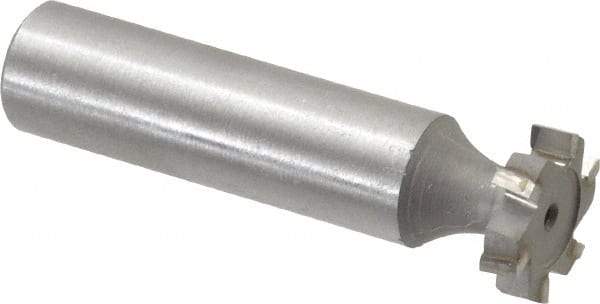 Made in USA - 5/8" Diam x 5/32" Face Width, Carbide-Tipped, 6 Teeth, Shank Connection Woodruff Keyseat Cutter - Uncoated, 2-5/32" OAL x 1/2" Shank, Staggered Teeth, ANSI 505, Old Standard 6 - Americas Industrial Supply