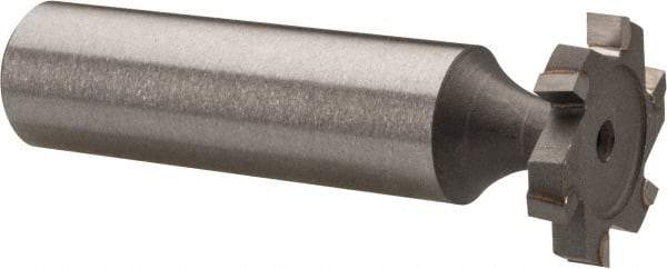 Made in USA - 3/4" Diam x 1/8" Face Width, Carbide-Tipped, 6 Teeth, Shank Connection Woodruff Keyseat Cutter - Uncoated, 2-1/8" OAL x 1/2" Shank, Staggered Teeth, ANSI 406, Old Standard 7 - Americas Industrial Supply