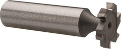 Made in USA - 3/4" Diam x 1/8" Face Width, Carbide-Tipped, 6 Teeth, Shank Connection Woodruff Keyseat Cutter - Uncoated, 2-1/8" OAL x 1/2" Shank, Staggered Teeth, ANSI 406, Old Standard 7 - Americas Industrial Supply