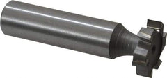Made in USA - 3/4" Diam x 3/16" Face Width, Carbide-Tipped, 6 Teeth, Shank Connection Woodruff Keyseat Cutter - Uncoated, 2-3/16" OAL x 1/2" Shank, Staggered Teeth, ANSI 606, Old Standard 9 - Americas Industrial Supply