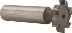 Made in USA - 7/8" Diam x 5/32" Face Width, Carbide-Tipped, 6 Teeth, Shank Connection Woodruff Keyseat Cutter - Uncoated, 2-5/32" OAL x 1/2" Shank, Staggered Teeth, ANSI 507, Old Standard 10 - Americas Industrial Supply