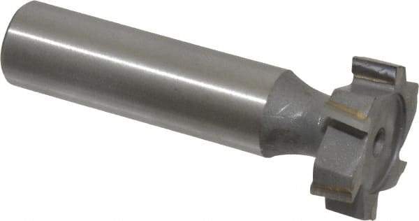 Made in USA - 7/8" Diam x 1/4" Face Width, Carbide-Tipped, 6 Teeth, Shank Connection Woodruff Keyseat Cutter - Uncoated, 2-1/4" OAL x 1/2" Shank, Staggered Teeth, ANSI 807, Old Standard A - Americas Industrial Supply