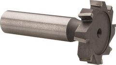 Made in USA - 1-1/4" Diam x 7/32" Face Width, Carbide-Tipped, 8 Teeth, Shank Connection Woodruff Keyseat Cutter - Uncoated, 2-7/32" OAL x 1/2" Shank, Staggered Teeth, ANSI 710, Old Standard 20 - Americas Industrial Supply