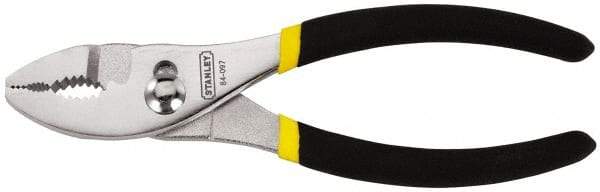 Stanley - 6-3/4" OAL, 1-7/16" Jaw Length, Slip Joint Pliers - 2 Positions, Serrated Jaw, Slip Joint Head, Slip Joint Plier Tool, Serrated Pipe Jaw - Americas Industrial Supply