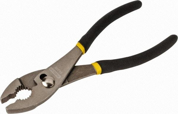 Stanley - 8" OAL, 1-45/64" Jaw Length, Slip Joint Pliers - 2 Positions, Serrated Jaw, Slip Joint Head, Slip Joint Plier Tool, Serrated Pipe Jaw - Americas Industrial Supply