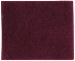 Ability One - 11-1/6" Long x 9" Wide x 1/4" Thick Cleansing Pad - Light-Duty, Maroon - Americas Industrial Supply
