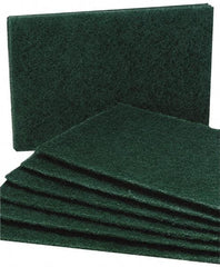 Ability One - 9" Long x 6" Wide x 1/4" Thick Scouring Pad - Medium-Duty, Maroon - Americas Industrial Supply