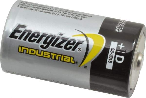 Ability One - Size D, Alkaline, Standard Battery - 1.5 Volts, Button Tab Terminal - Americas Industrial Supply