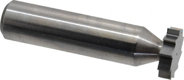 Made in USA - 5/8" Diam x 5/32" Face Width, Solid Carbide, 10 Teeth, Shank Connection Woodruff Keyseat Cutter - Uncoated, 2-5/32" OAL x 1/2" Shank, Straight Teeth, ANSI 505, Old Standard 6 - Americas Industrial Supply