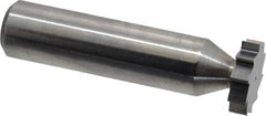 Made in USA - 5/8" Diam x 5/32" Face Width, Solid Carbide, 10 Teeth, Shank Connection Woodruff Keyseat Cutter - Uncoated, 2-5/32" OAL x 1/2" Shank, Straight Teeth, ANSI 505, Old Standard 6 - Americas Industrial Supply