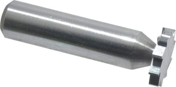 Made in USA - 3/4" Diam x 1/8" Face Width, Solid Carbide, 10 Teeth, Shank Connection Woodruff Keyseat Cutter - Uncoated, 2-1/8" OAL x 1/2" Shank, Straight Teeth, ANSI 406, Old Standard 7 - Americas Industrial Supply