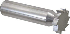 Made in USA - 3/4" Diam x 5/32" Face Width, Solid Carbide, 10 Teeth, Shank Connection Woodruff Keyseat Cutter - Uncoated, 2-5/32" OAL x 1/2" Shank, Straight Teeth, ANSI 506, Old Standard 8 - Americas Industrial Supply