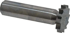 Made in USA - 7/8" Diam x 5/32" Face Width, Solid Carbide, 12 Teeth, Shank Connection Woodruff Keyseat Cutter - Uncoated, 2-5/32" OAL x 1/2" Shank, Straight Teeth, ANSI 507, Old Standard 10 - Americas Industrial Supply