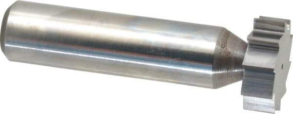 Made in USA - 3/4" Diam x 1/4" Face Width, Solid Carbide, 10 Teeth, Shank Connection Woodruff Keyseat Cutter - Uncoated, 2-1/4" OAL x 1/2" Shank, Straight Teeth, ANSI 806, Old Standard 91 - Americas Industrial Supply