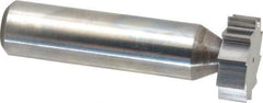 Made in USA - 3/4" Diam x 1/4" Face Width, Solid Carbide, 10 Teeth, Shank Connection Woodruff Keyseat Cutter - Uncoated, 2-1/4" OAL x 1/2" Shank, Straight Teeth, ANSI 806, Old Standard 91 - Americas Industrial Supply