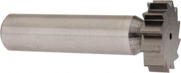 Made in USA - 7/8" Diam x 1/4" Face Width, Carbide-Tipped, 12 Teeth, Shank Connection Woodruff Keyseat Cutter - Uncoated, 2-1/4" OAL x 1/2" Shank, Straight Teeth, ANSI 807, Old Standard A - Americas Industrial Supply